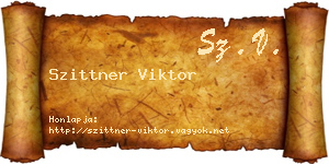 Szittner Viktor névjegykártya